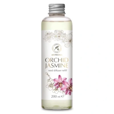 Afbeelding van navulverpakking voor geurverspreider orchidee jasmijn 200 ml duurzame kamergeur kamerdiffuser luchtverfrisser