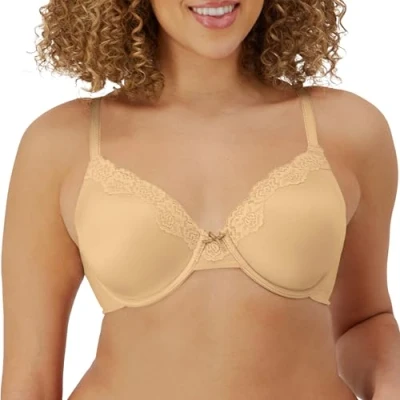 Image de Maidenform soutien gorge uni microfibre femme, Beige (Latte Lift/Black Lck), 100C