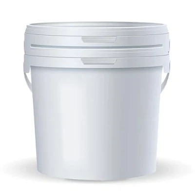 Afbeelding van POSH Seau avec couvercle en plastique alimentaire Blanc Anti fuite Inodore Robuste, stable et hermétique anse (2, 10 l)
