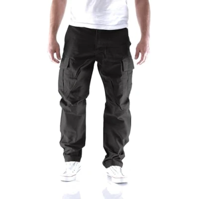 Image de JACK &amp; JONES Pantalon cargo Jpstkane Jjbarkley Noos pour homme, Noir, 31W / 32L