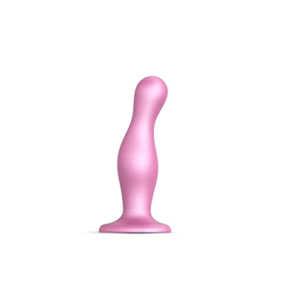Afbeelding van Strap On Me Dildo Plug Curvy Metallic Sugar Pink S