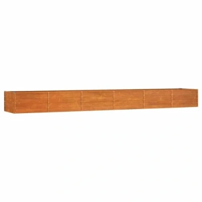 Afbeelding van vidaXL Verhoogd bed voor de tuin, roestkleurig, 480 x 80 45 cm, cortenstaal