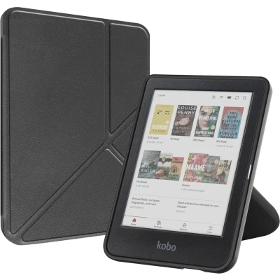 Afbeelding van iMoshion Ereader Cover / Hoesje Geschikt voor Kobo Clara BW Colour Origami Bookcase e reader Zwart