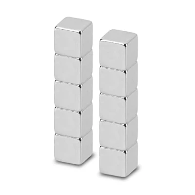 Afbeelding van Neodymium kubusmagneet, 7x7x7mm, 1,6 kg, 10 st,blister