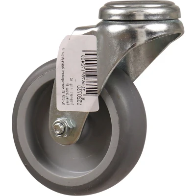Afbeelding van Kelfort Zwenkwiel met boutgat, grijs rubber wiel glijlager, 50kg 75mm
