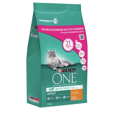 Afbeelding van 4x Purina ONE Adult Kip Volkoren Granen 1,5 kg