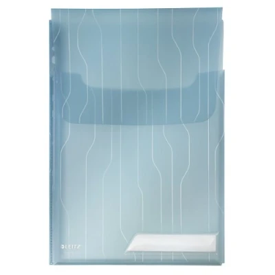 Image de Leitz combifile sachet de 3 chemises à soufflet a4 bleu translucide 47270035