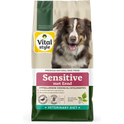 Afbeelding van Vitalstyle Sensitive Met Eend Hondenbrokken Graanvrij Hypoallergeen Verminderd voedselintolerantie 12 kg