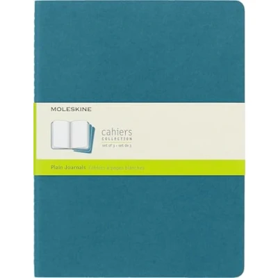 Afbeelding van Moleskine Cahier Journals Extra Large Blanco Blauw set van 3