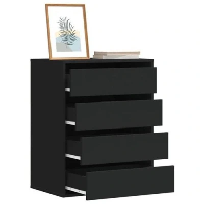 Image de vidaXL Commode d&#039;angle noir 60x41x76 cm bois d&#039;ingénierie852871
