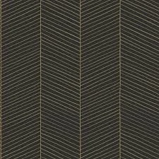 Afbeelding van ESTAhome behang visgraat motief zwart en goud 139136 0,53 x 10,05 m
