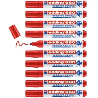 Afbeelding van Whiteboard marker Edding 661 Rood (10 Stuks)