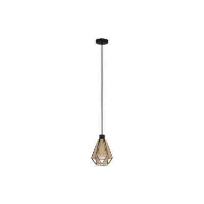 Afbeelding van EGLO Adwickle Hanglamp E27 17 cm Zwart/Bruin