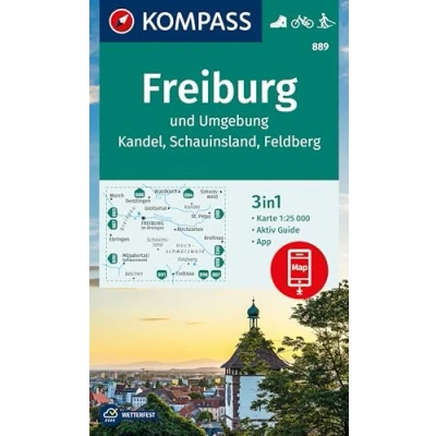 Afbeelding van KOMPASS WK 889 Wandelkaart Freiburg und Umgebung, Kandel, Schauinsland, Feldberg 1:25.000