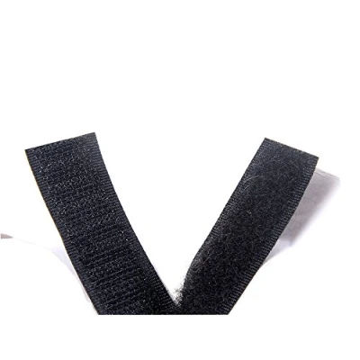 Afbeelding van TUKA TKB5031 zelfklevende tape 25 m x 50 mm, haak en lange lus, breedte achterkant, zwart