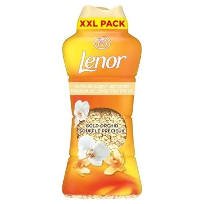 Afbeelding van Lenor Booster de parfum pour lessive 735 g, orchidée dorée, fraîcheur continue, jusqu&#039;à 12 semaines stockage