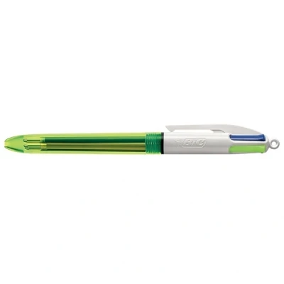 Image de Stylo à bille Bic 4 Couleurs Jaune Fluo