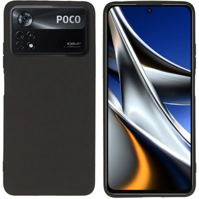 Afbeelding van iMoshion Hoesje Geschikt voor Xiaomi Poco X4 Pro 5G Siliconen Color Backcover Zwart