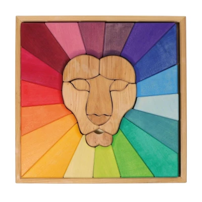 Afbeelding van Grimm&#039;s Bouwset regenboog leeuw