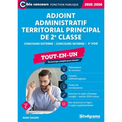 Image de Adjoint administratif territorial principal de 2e classe Tout en un (Concours 2025 2026)