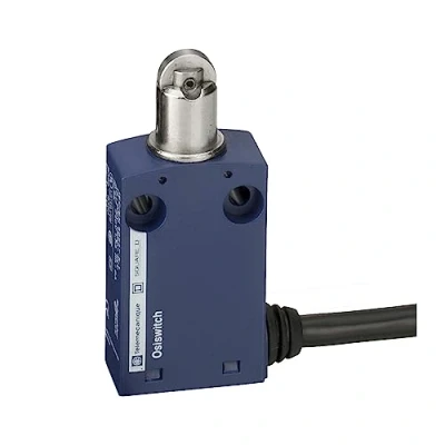 Afbeelding van Telemechanische sensoren 40 mm Anique Sensors XCMN2102L1 Plastic Roller Plunger Limit Switch met Steel Series Xcmn Linear Head, 1 NC NO SNAP ACTION Contact m kabel