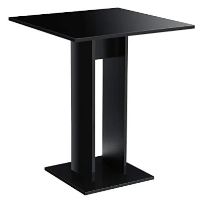 Afbeelding van Design eettafel Lindesnes vierkant 65x65x78 zwart hoogglans