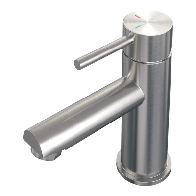 Afbeelding van Brauer Brushed Edition Wastafelmengkraan opbouw laag model a PVD geborsteld RVS