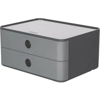 Afbeelding van Han Ha 1120 19 Smart Box Allison Met 2 Lades Graniet Grijs, Stapelbaar