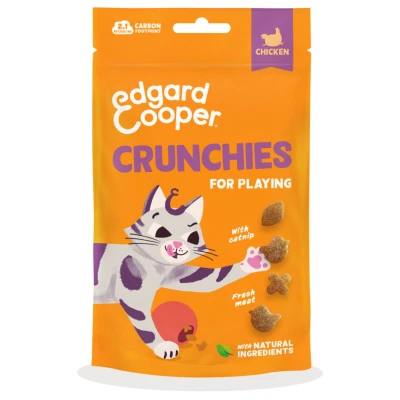Afbeelding van 8x Edgard &amp; Cooper Adult Crunchies Kattensnack Kip 50 gr