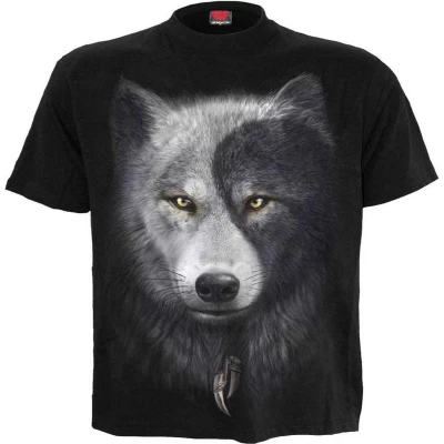 Afbeelding van Spiral Wolf CHI T shirt zwart, zwart.