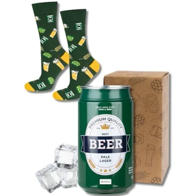 Afbeelding van Soxo Bierblik met bier herensokken, grappige cadeau sokken, maat 40 45, 1 4 paar