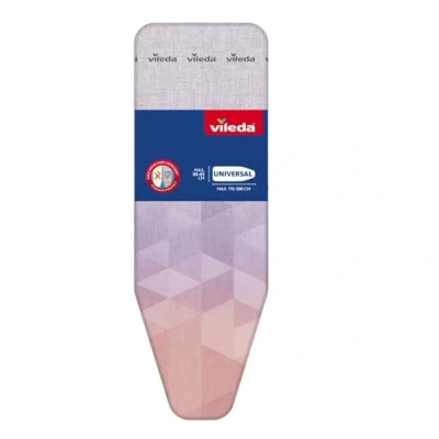 Image de Vileda Diamond Housse de planche à repasser, Aspect neuf plus longtemps, Facile placer, Rembourrée,Taille universelle,Certifiée Oeko Tex