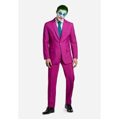 Afbeelding van Suitmeister Ruby Red Joker pak Herenkostuum Halloween Inclusief Pantalon, Blazer en Stropdas Rood Maat XL