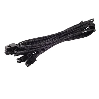 Afbeelding van SilverStone SST PP06B EPS55 55 cm EPS/ATX 8 pins (4 + 4) PSU kabel, met mof, zwart