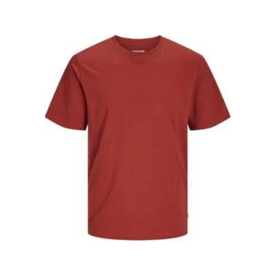 Image de JACK &amp; JONES Jjeorganic Basic Tee SS O Neck Noos T Shirt Homme, ocre rouge, XS