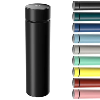 Afbeelding van Homealexa 500 ml roestvrij stalen thermosfles, vacuüm flacon met intelligente temperatuurweergave, blauw LED scherm, temperatuur