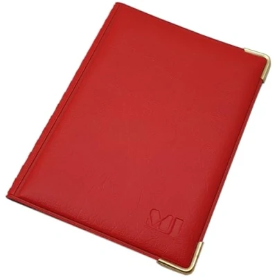 Afbeelding van myledershop ID kaarthouder en creditcardhouder, 4 vakken, Design 2/rood, klassiek