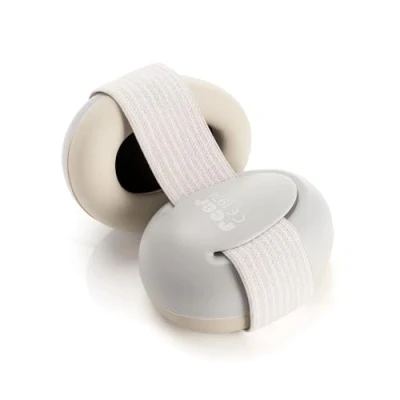 Afbeelding van reer SilentGuard gehoorbescherming voor baby&#039;s, baby&#039;s en kinderen van 12 tot 24 maanden, bijzonder zacht, licht schaalbaar, SNR 25, beschermt 40 dB, grijs