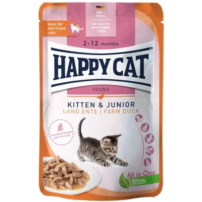 Afbeelding van Happy Cat Zakje voor jonge katjes 20x85g Land Eend