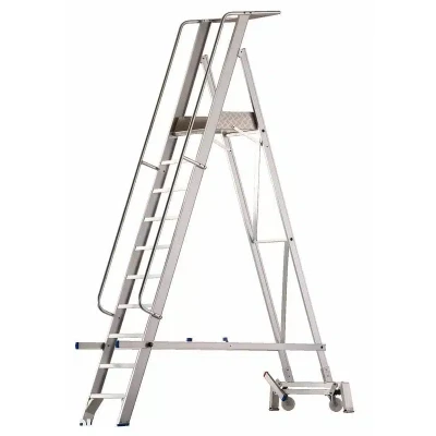 Afbeelding van Solide mobiele magazijntrap 10 treden