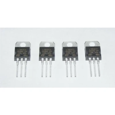 Afbeelding van STMICROELECTRONICS 7805 set van 4 positieve spanningsregelaars L7805CV met TO 220 behuizing 5 V