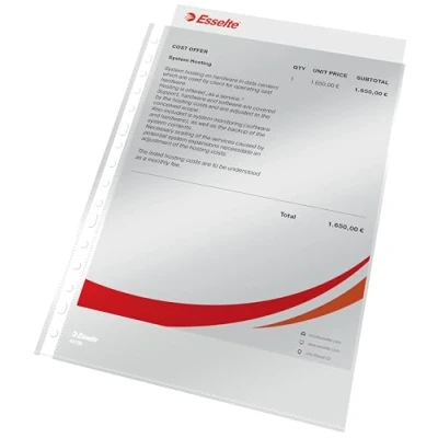 Afbeelding van Organiser Map Esselte Transparant A4 Din (100 Onderdelen)