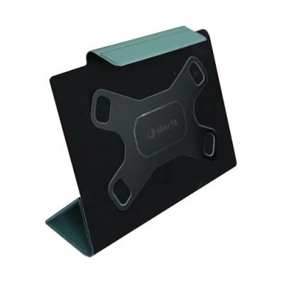 Afbeelding van Silver HT Universele Slim Camera Pro Green Forest tablethoes voor tablets van 9 tot 11 inch met standfunctie, automatische stopfunctie, klapdeksel foto&#039;s elke tablet