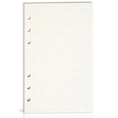 Afbeelding van A6 geruit papier, 100 g/m² dik, 6 gaats geperforeerd, papiervulling voor agenda/mappen/organizer, 80 vellen (160 pagina&#039;s), 17 x 10,5 cm, beige
