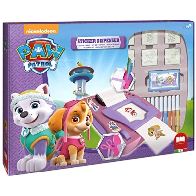 Afbeelding van Multiprint Paw Patrol stickermachine /stempelset 7 stempels + 12 viltstiften