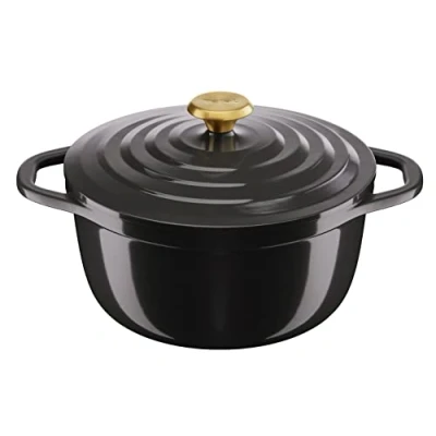 Afbeelding van Tefal Air braadpan 24 cm pan van gegoten aluminium met een inhoud 4,7 l, keramische coating, zachte resultaten, geschikt voor conventionele ovens en fornuizen, inclusief inductie,