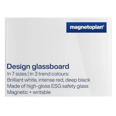 Afbeelding van Magnetoplan Design 13403000 Glazen magneetbord (b x h) 800 mm 600 Wit
