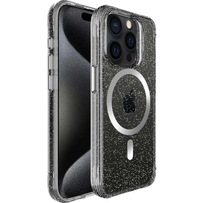 Afbeelding van imoshion Hoesje Geschikt voor iPhone 15 Pro Max Glitter Backcover MagSafe 2.0 Zilver