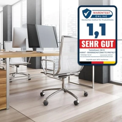 Afbeelding van KARAT Neo vloerbeschermingsmat voor harde vloeren, vloerbescherming, bureaustoel, parket, laminaat, vloermat en dikte 1,5 mm