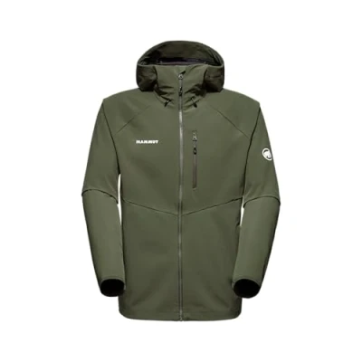 Afbeelding van Mammut Ultimate Comfort SO Hooded Softshelljas, Heren, Maat: Medium, Dark marsh